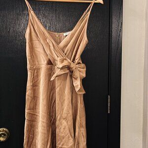 Express Knee Length, A-Line Faux Wrap Dress